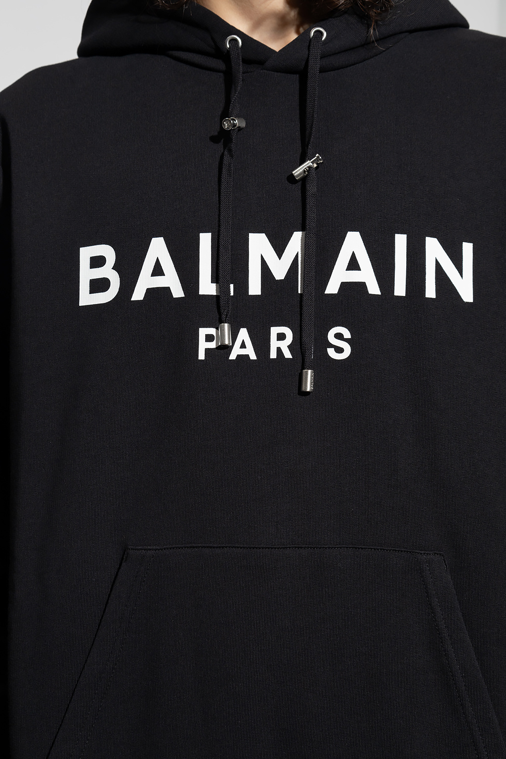 Black Hoodie with logo Balmain Vitkac Canada